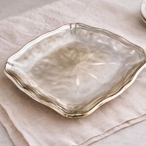 Vintage Silver Plate Square Tray for Trinkets or Entertaining 9.5”